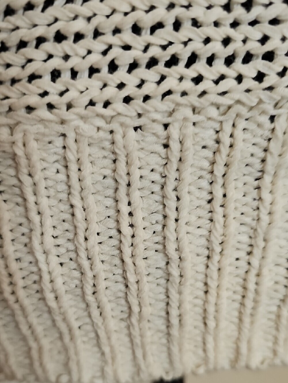 American Eagle Outfitters Cream Open-Knit Scoop Neck Sweater - Picture 6 of 9